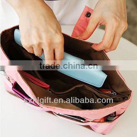 Travel Toiletry Cosmetic Bag Sets, 2013 Shenzhen Insert Purse Cosmetic Storage Organizer Handbag