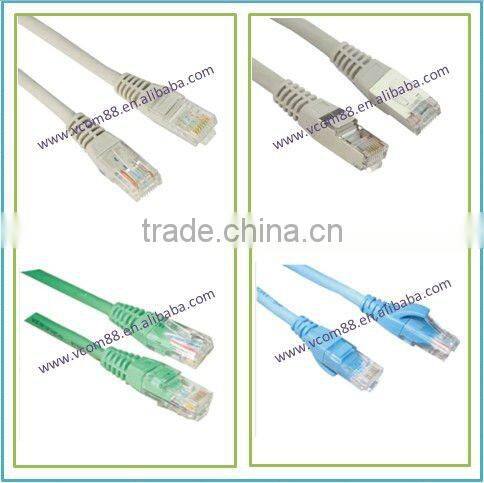24 AWG copper button green UTP CAT5e patch cord