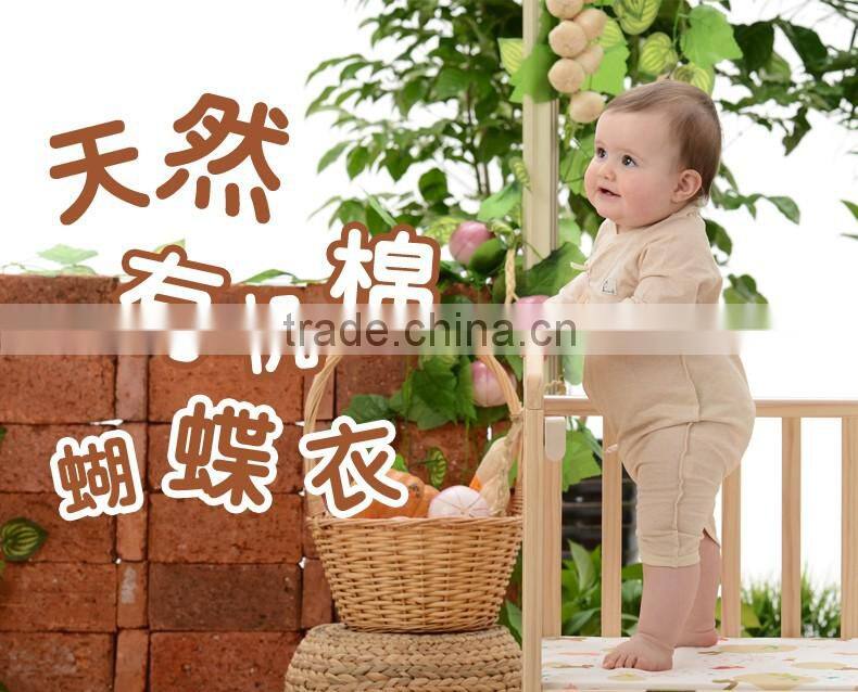GOTS organic cotton baby butterfly plain newborn baby cotton clothes