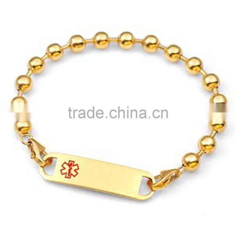 Fashion men gold silver stainless steel charm bracelets custom engraved logo bangles magnetic bracelets