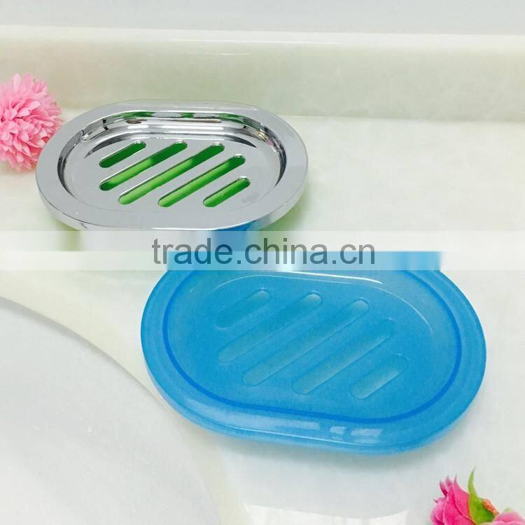 Latest bathroom deisgns soap dish with electroplating artwork
