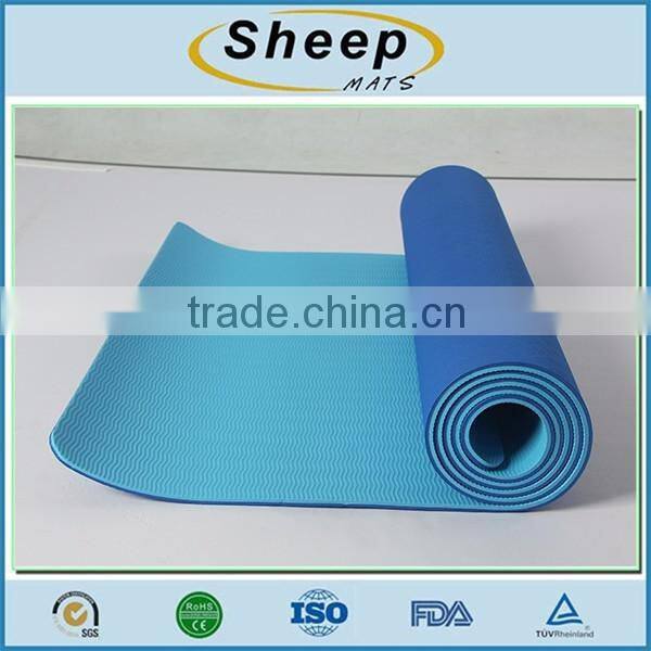 Custom embroidery logo anti slip soft gym sports mat yoga