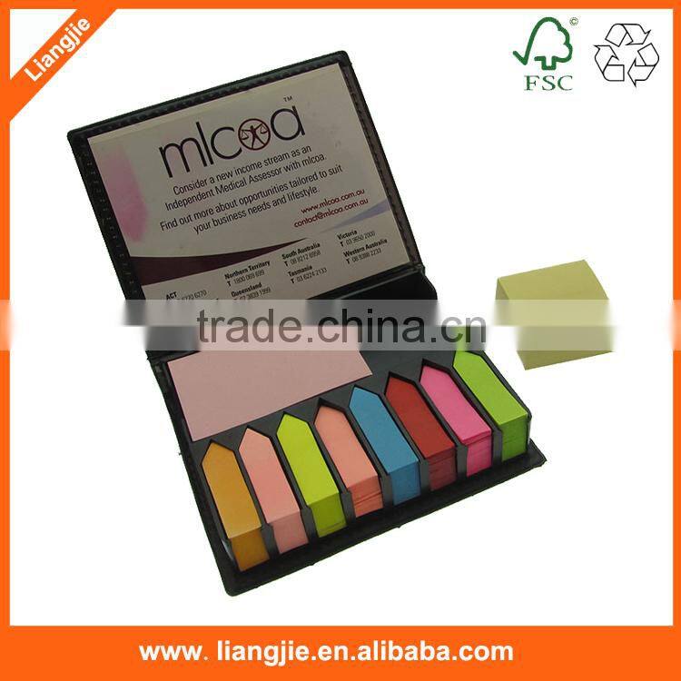 colored sticky memo pad with star shape holder