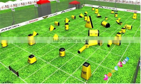 2014 Popular inflatable paintball equipments,Inflatable laster tag bunkers paintball obstacles