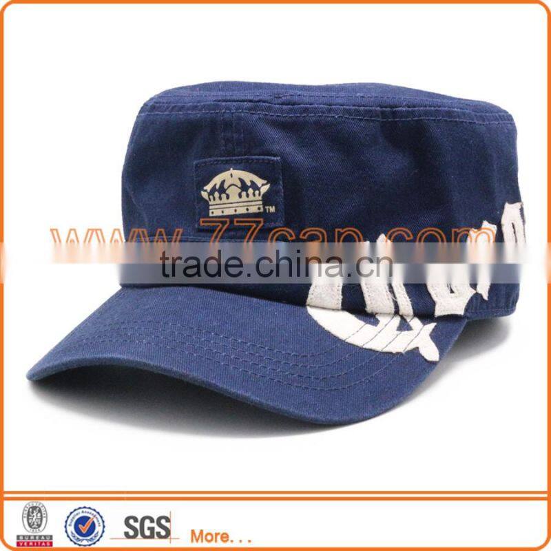 100% cotton distress rips military cap