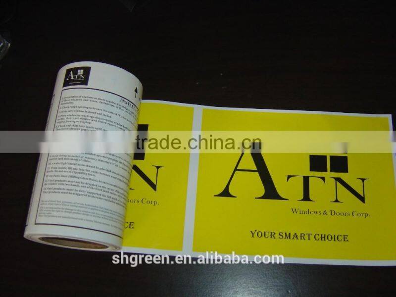 250gsm waterproof adhesive paper sticker for glass