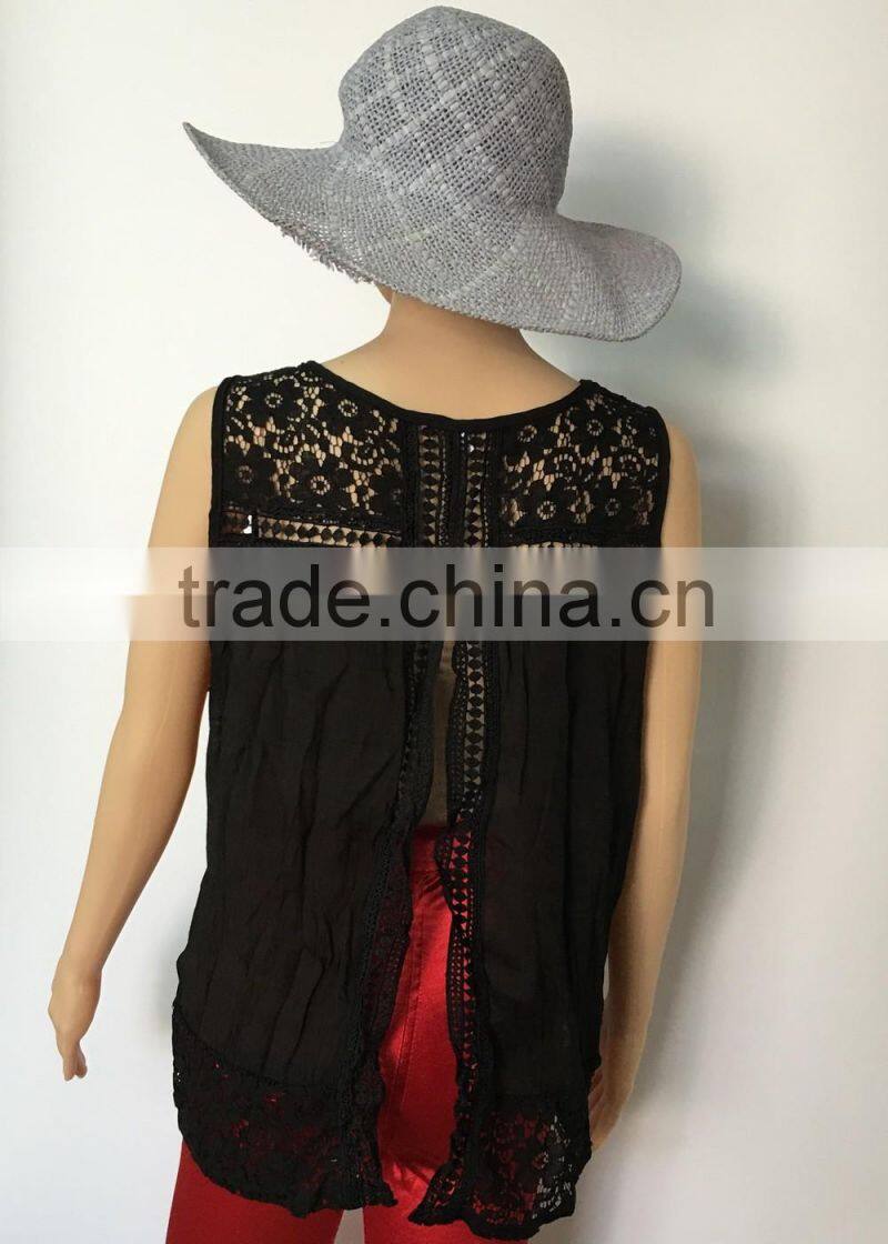 ladies lace tank top women lace vest girl's sleeveless garment girl's tank top sleeveless tops