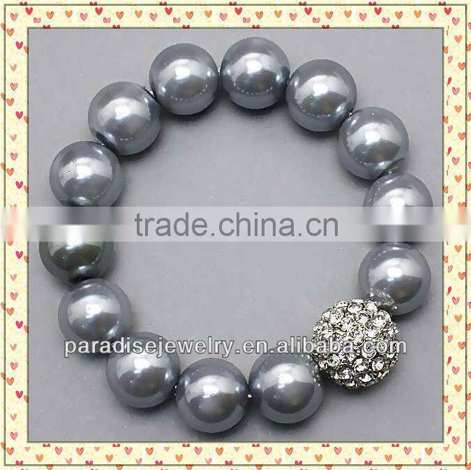 2012 Colorful handmade stretch crystal charm beaded Bracelet-14pcs/row-B22037-11