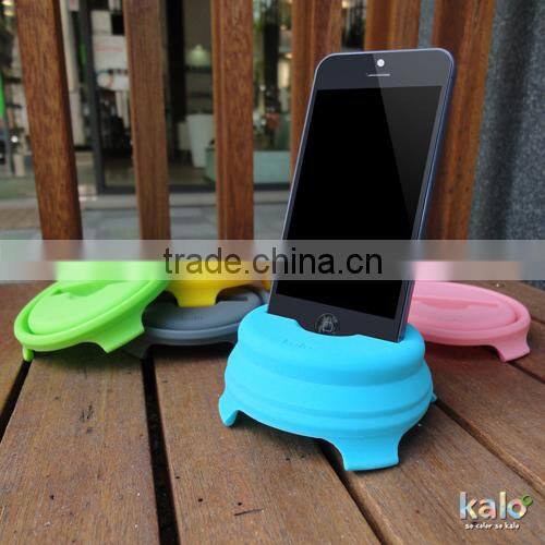 Macaron Silicone Foldable Amplifier Stand for iPhone audio speaker