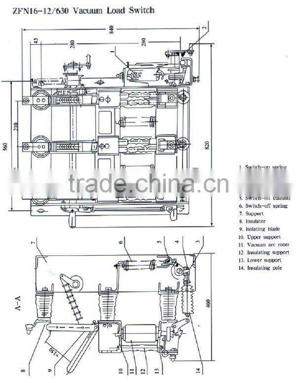 Indoor H.V. Load Break Switch ZFN16-12 Series