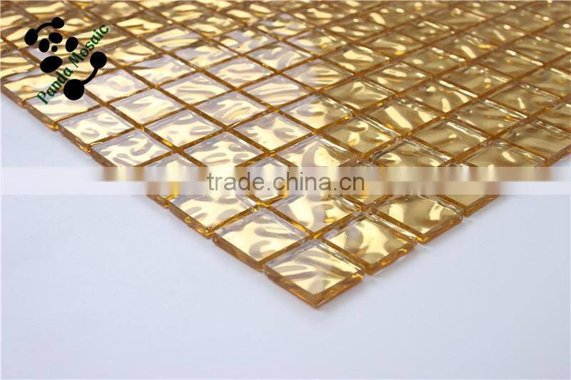 SMG11 Gold Glass Mosaic for Swimming Pool with mosaic Melted edge Mosaic