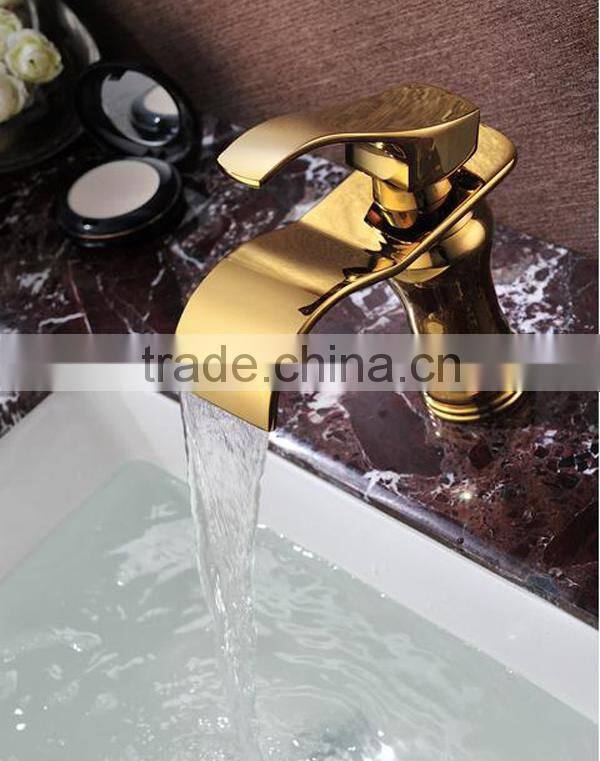 Tall bathroom basin faucet, gold plated basin faucet taps
