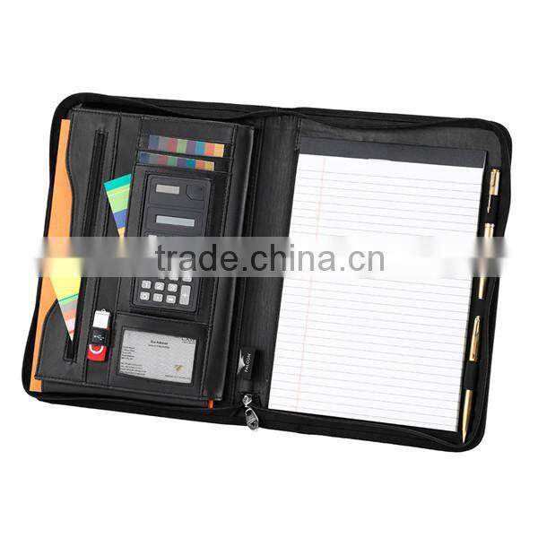 2016 A4 leather envelope portfolio with calculator