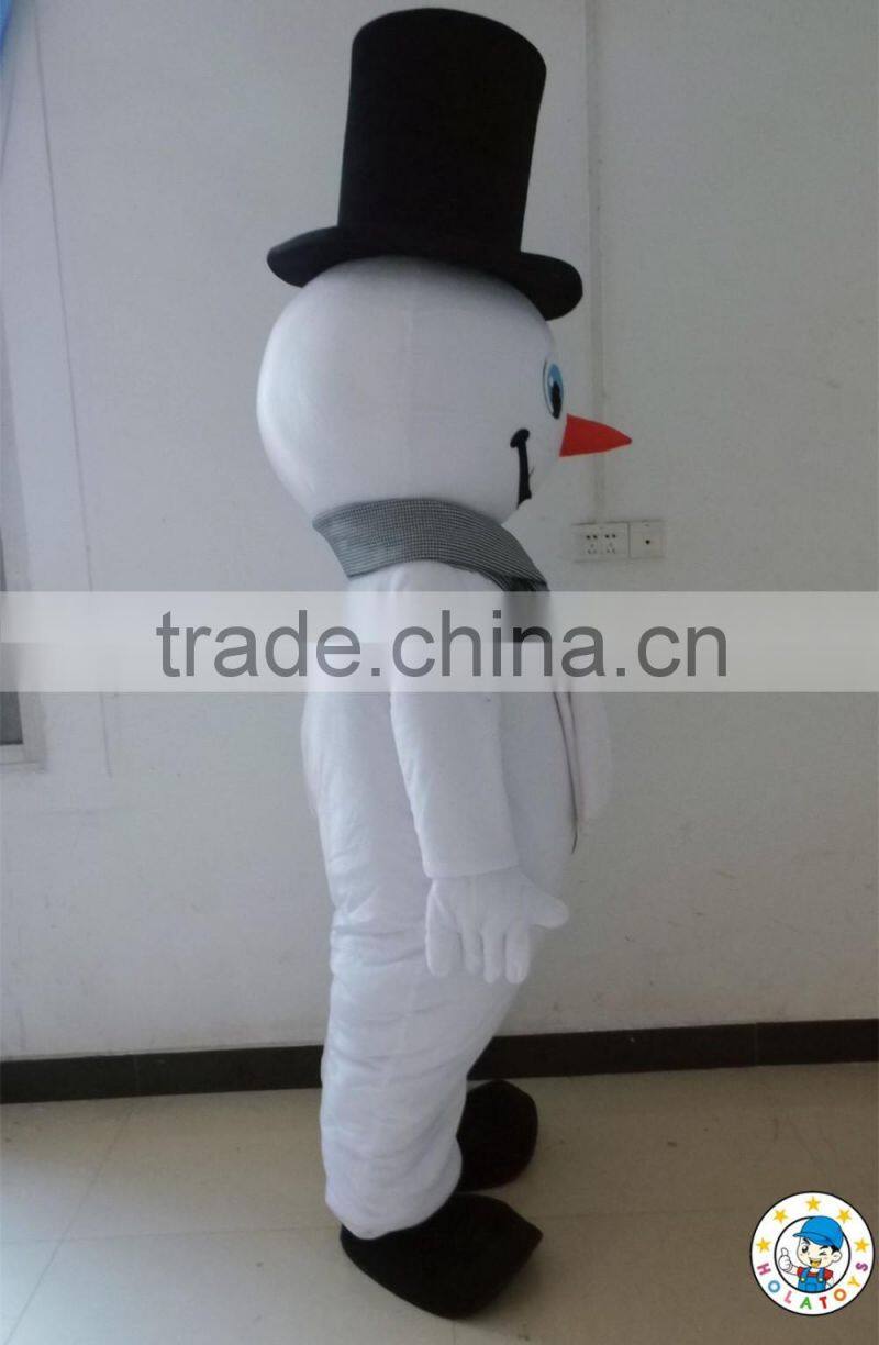 Hola adult bumble snowman costume/mascot costume/costume