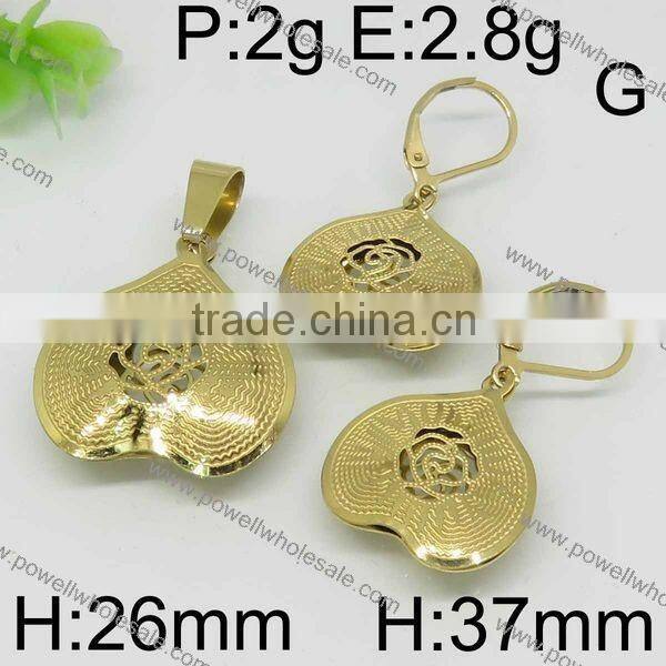 Powell wholesale fashion jewelry set gold color popular china suppliers