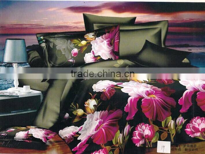 2016 sales high quality 100% polyester pinted brushed fabric for bedsheet of china