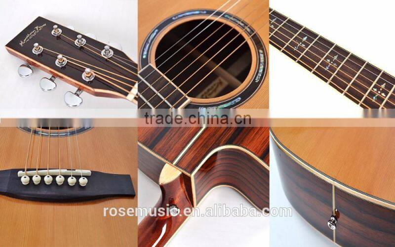 OEM 41 inch high-grade Solid acoustic guitar Hawthorn Fruit