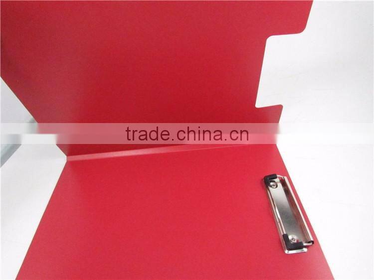 Clip folder office stationery file portfolio folder plastic cover with metal clip