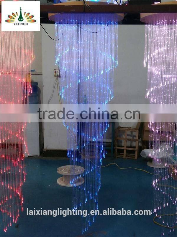 0.5m fiber spiral chandelier with mutilcolor change IR/RF remote controller