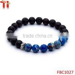 8mm black natural matt onxy beads lion head charm bracelet, most popular stainless steel jewelry bracelet for men