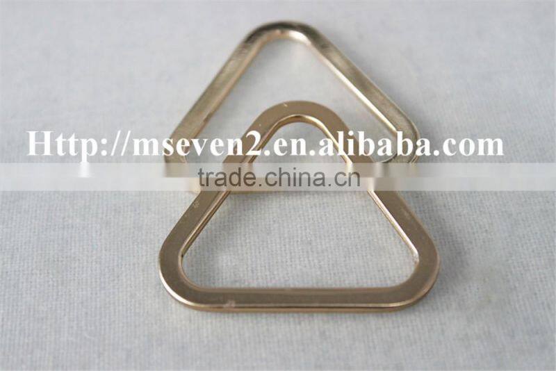 high quality 100% zinc alloy triangle textile garment metal buckles for wholesale