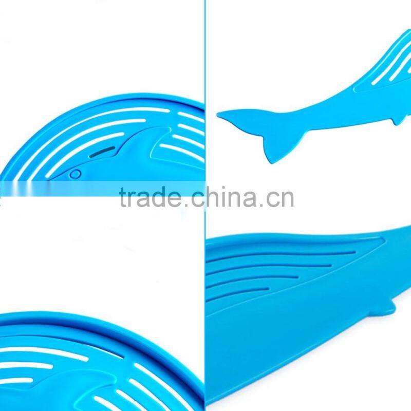 Creative Whale Shape Lever Drainage Rack Wash Rice Is Rice Washing Sieve Kitchen Gadgets Multicolor
