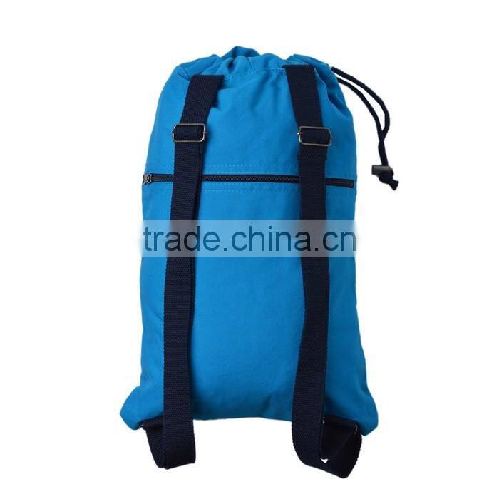 wholesale Promotional blank 100% Cotton Canvas Drawstring Backpack