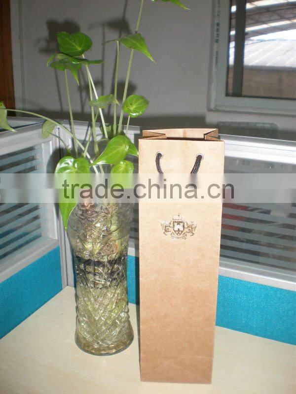 durable paper wine bag/red wine bottle packaging bag