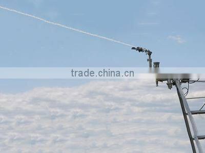 Pivot irrigation booster pump and gun sprinkler