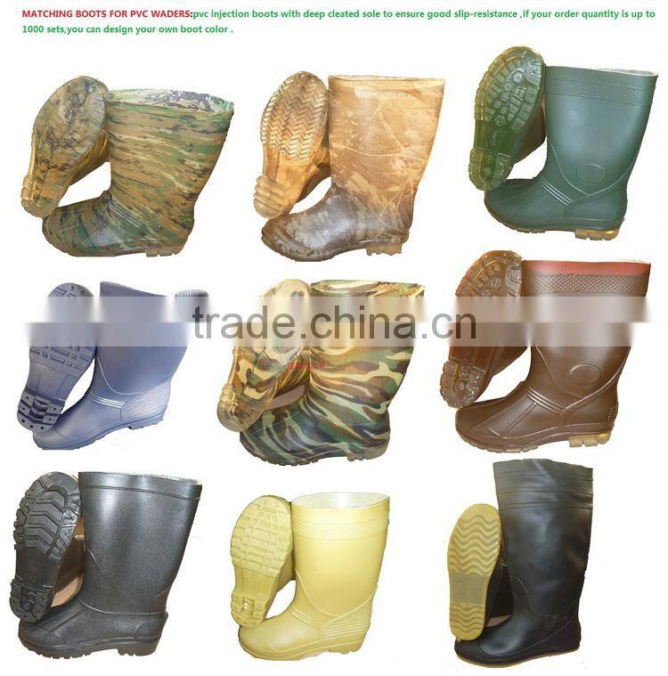 wholesale custom made pvc waist high wader