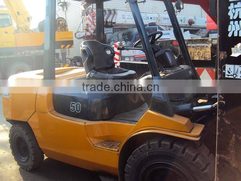 secondhand toyota forklift 5ton in excellent working condition/toyota forklift fd50 for hot sale