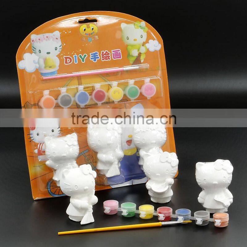 Non-toxic Gypsum graffiti toy with paint set for children