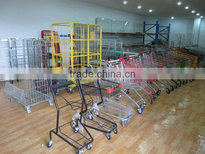 standard supermarket shopping cart for supermarket with kid's seat