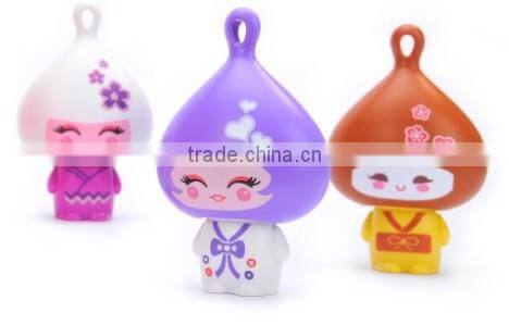 cute onion bulb head shaped battery mini fan