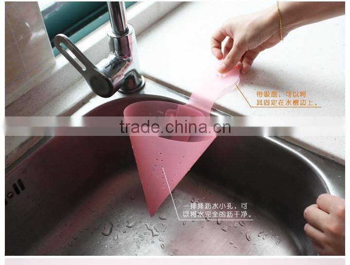 triangle shaped kitchen sink strainer basket/draining basket
