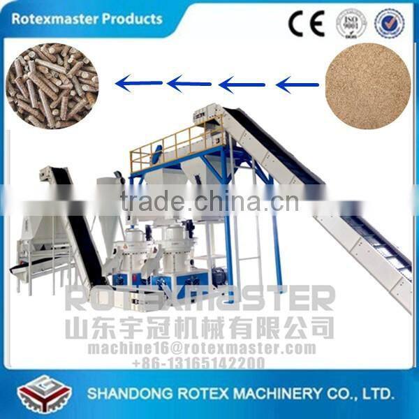 Straw Paddy Pellet Line/Bamboo Fuel Pellets Making Mill Machine