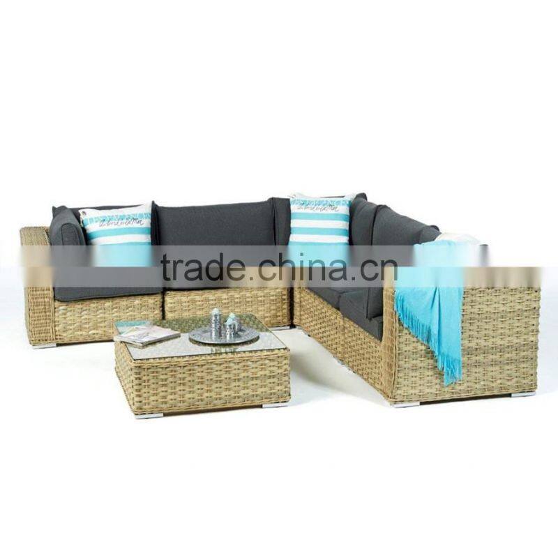 Alibaba wholesale modern indoor sectional rattan furniture living room sofa set