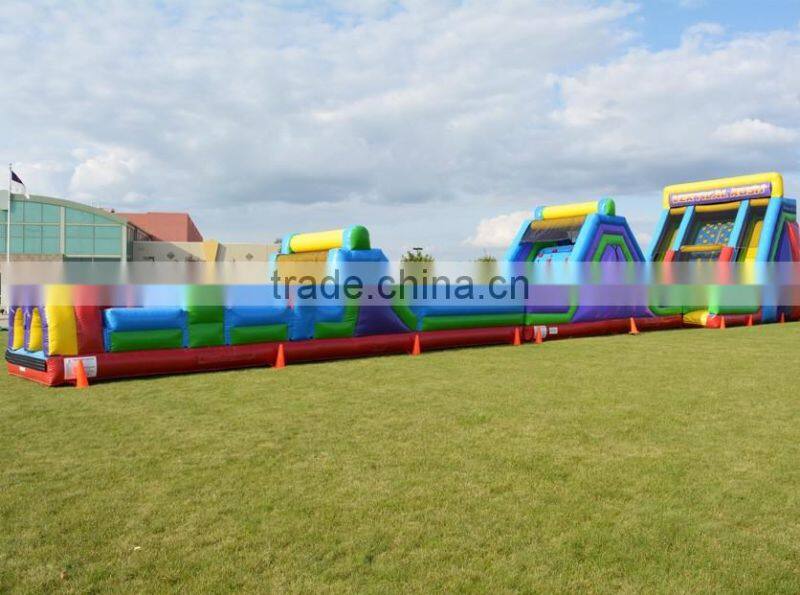 PVC inflatable obstacle course for sale, 0.55mm PVC inflatable tarpaulin material cheap price