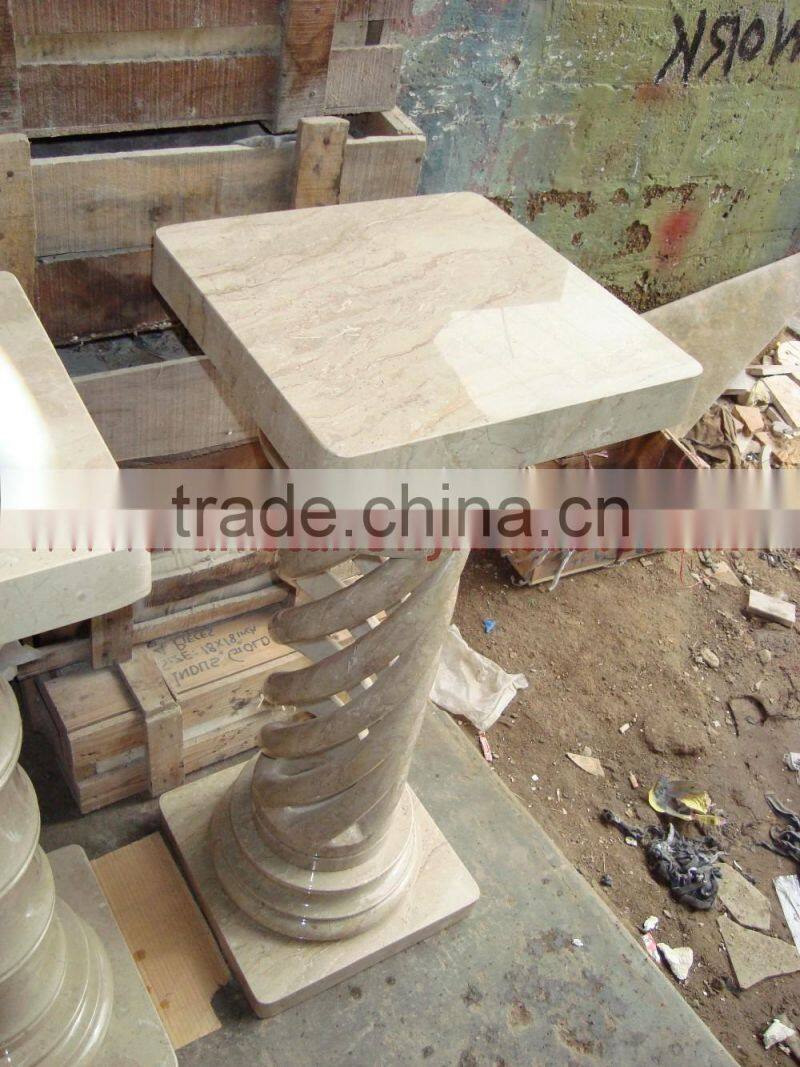 UNIQUE SAHARA BEIGE MARBLE PEDESTALS