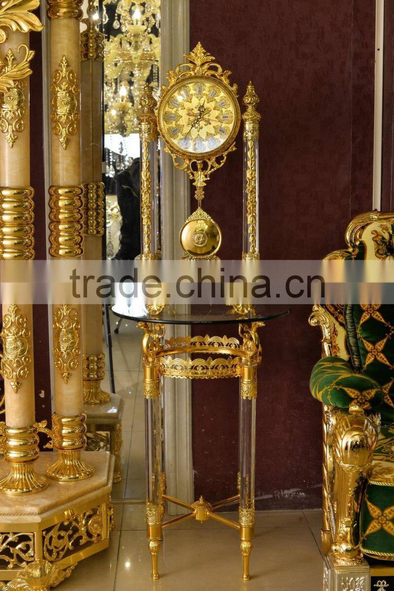 Rare Antique French Gold Gilt Ormolu Ornate Mantel Pendulum Table Clock