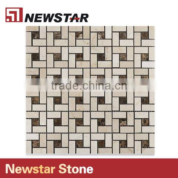 Newstar natural polished carrara white marble 12x12 square tile Mosaic