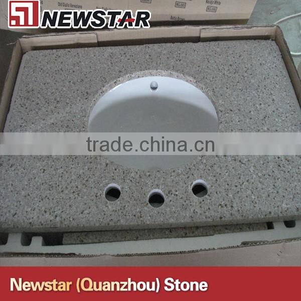 Surface granite vanity tops with single sink