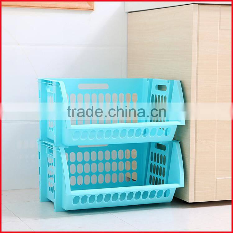 Plastic Stacking Stackers Storage Baskets Veg Rack 2 Tier Vegetable