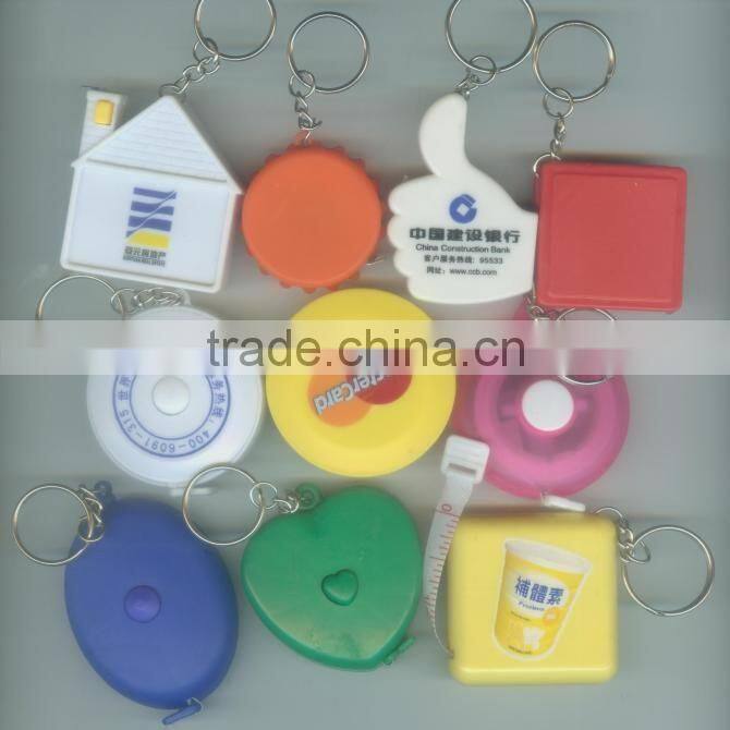 Keychain measuring tape