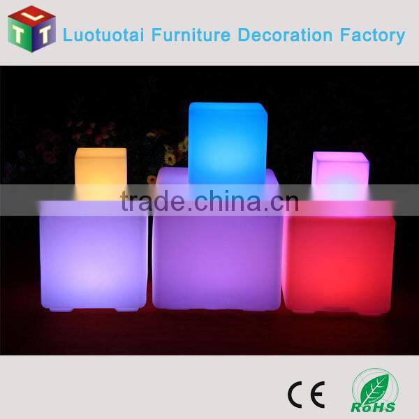 wireless battery operated RGBW color change light up led cube chair