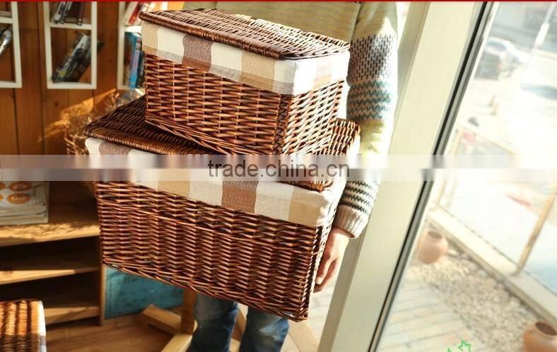 wholesale pop up wicker decorative trunk wicker dirty clothes storage chest hamper with lid
