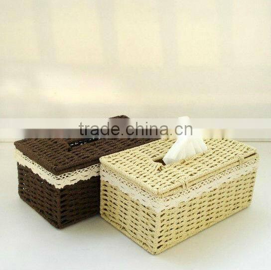 decorative wicker tissue box wholesale