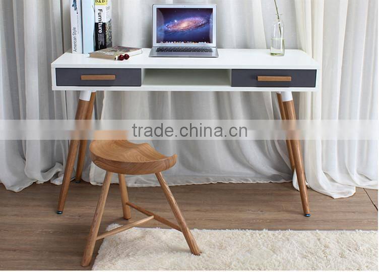 New design elegant computer desk,wooden legs modern study room furniture