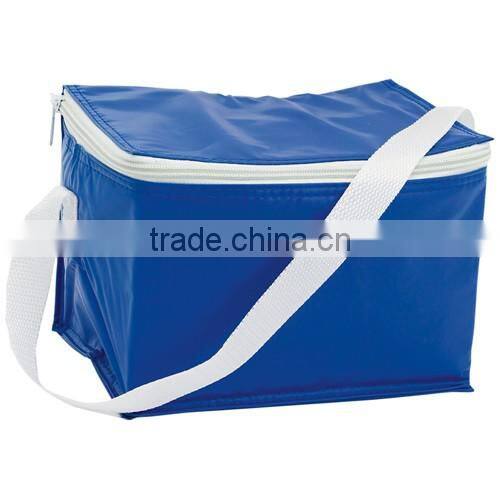 6 cans PVC foldable cooler bag with handle for promtional