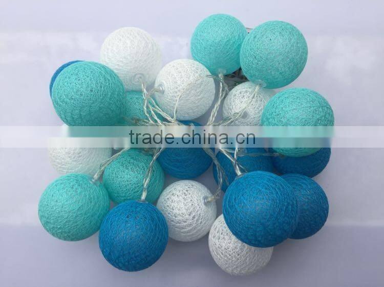 outdoor cotton 6cm ball led string lights 1m 10leds fairy christmas lamp home wedding party